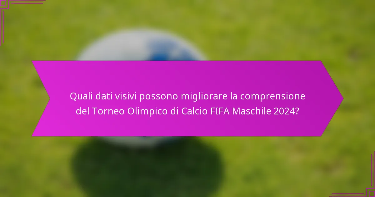 Quali dati visivi possono migliorare la comprensione del Torneo Olimpico di Calcio FIFA Maschile 2024?